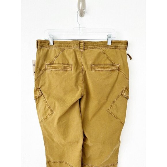 NWT Anthropologie Pilcro Y2K Low-Rise Slim Pants 31 $160 Gold Ankle Zippers - Picture 8 of 11